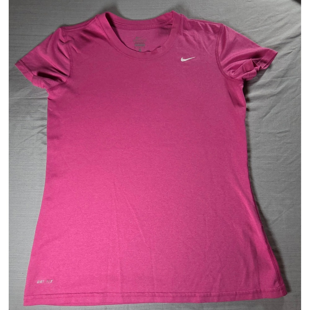 Nike Womens Dri-FIT Short Sleeve Training Shirt Pink Medium HO110508HBB